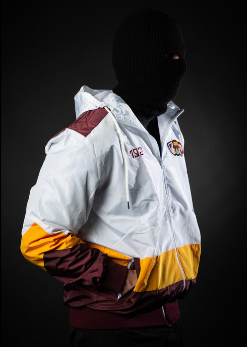 K-WAY ZIP BIANCO - BANDA GIALLOROSSA TESCHIO 1927