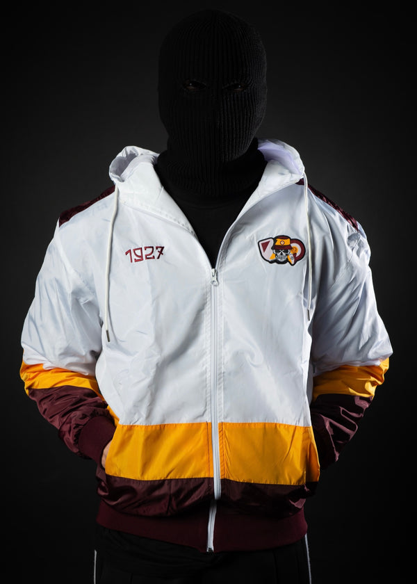 K-WAY ZIP BIANCO - BANDA GIALLOROSSA TESCHIO 1927